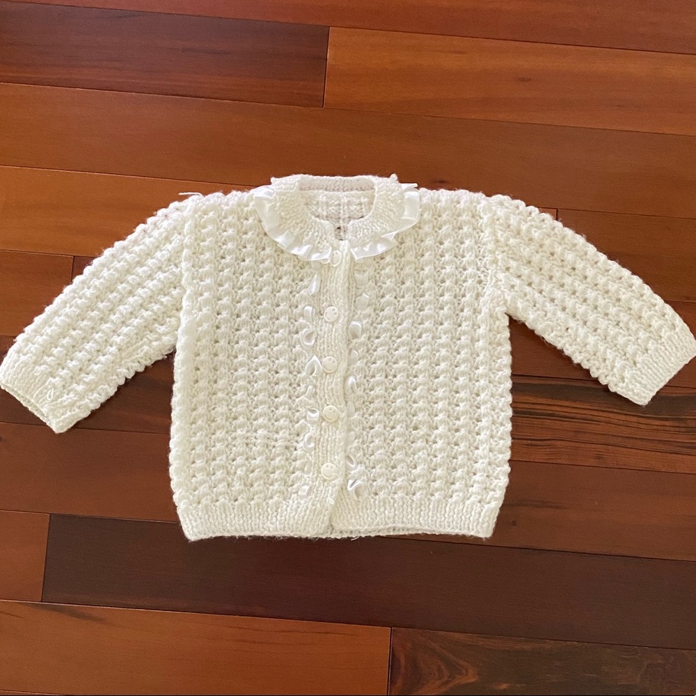 [Handmade] Girls White Cardigan